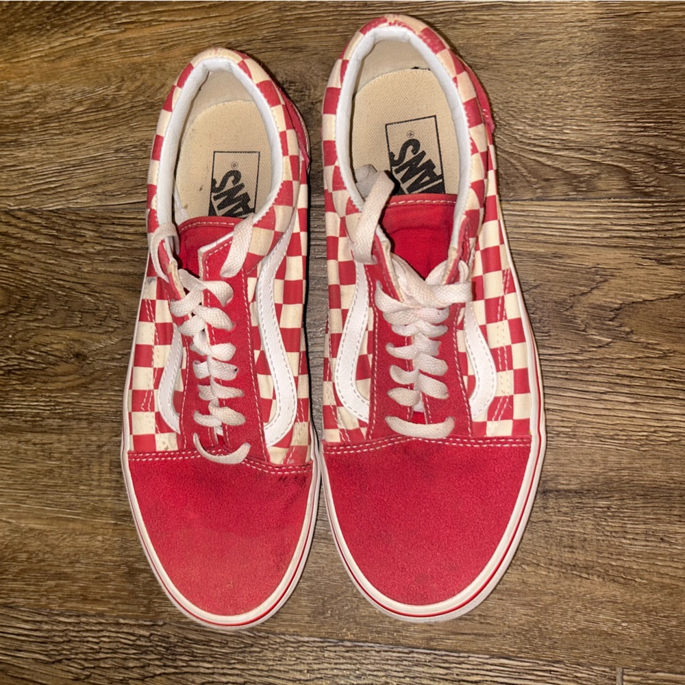 Red Checkered Vans Unisex